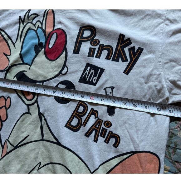 Vintage Pinky and the Brain Warner Bros All Over Print Shirt XLT - Picture 5 of 9